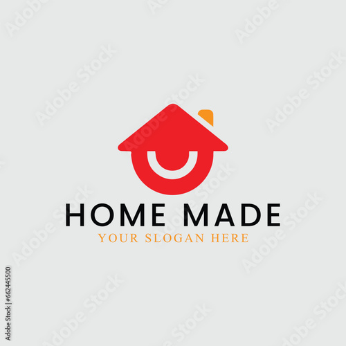 home made food logo design vector