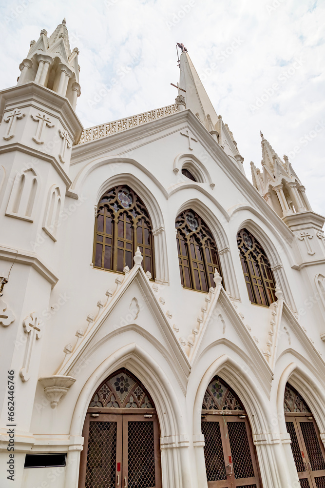 San Thome Basilica is a Roman Catholic minor basilica in Chennai, India. It was built in the 16th century by Portuguese explorers, over the tomb of St. Thomas, an apostle of Jesus.