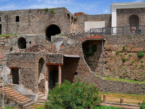 The ruins of Pompeii which is visited by millions of People near Naples in Italy