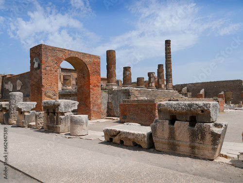 The ruins of Pompeii which is visited by millions of People near Naples in Italy