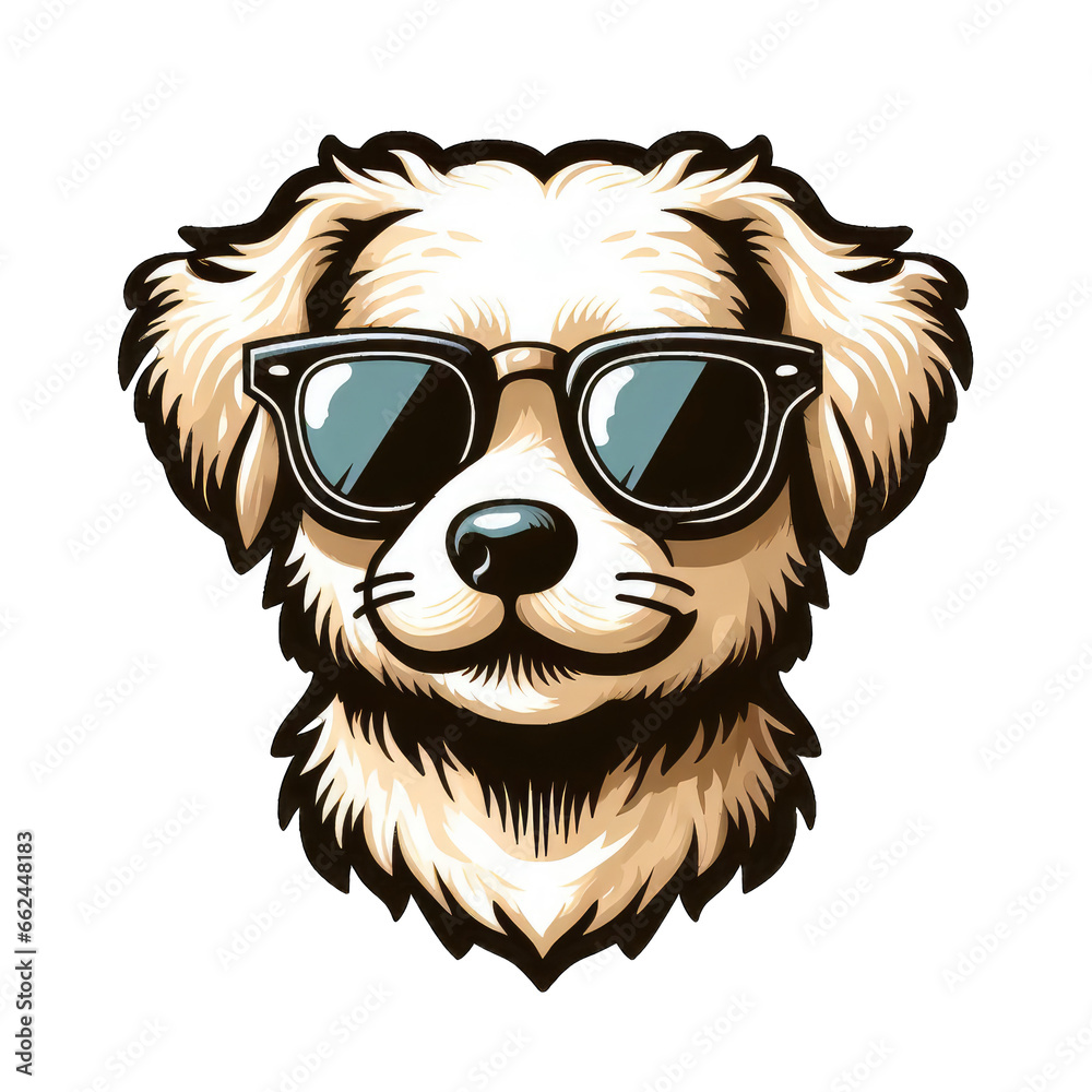 Obraz premium Modest Dog: A Humble Animal Presence, Generative AI