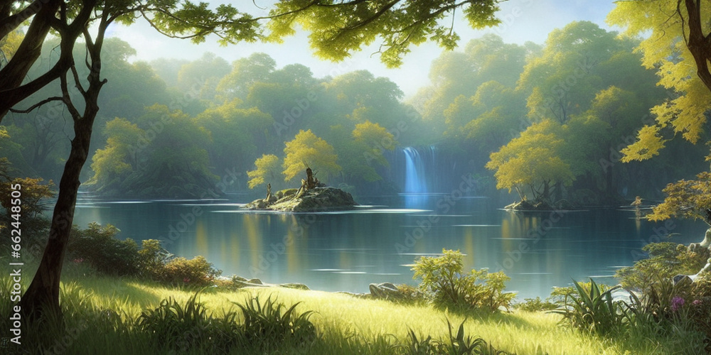 Fototapeta premium fantastic mountains and forests