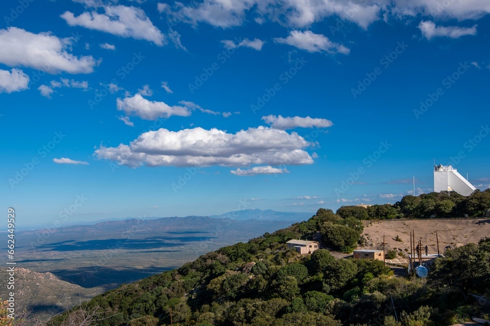 4K Image Telescopes on Kitt Peak near Tucson, Arizona, After Sunset