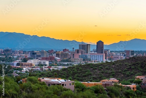 Aerial Vista of Tucson, Arizona - 4K City Skyline View