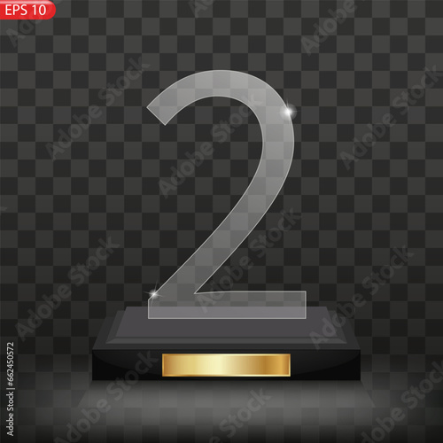 glass Winner trophies. Glass Trophy Awards. First place award, crystal prize and signed acrylic trophies.