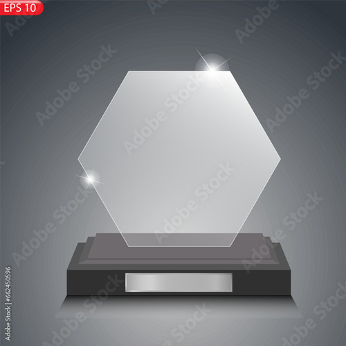glass Winner trophies. Glass Trophy Awards. First place award, crystal prize and signed acrylic trophies.