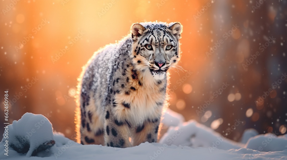 Fototapeta premium snow leopard portrait