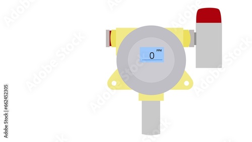 Fixed gas detector transparent background
