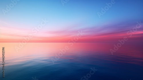 A large body of water with a sunset in the background © cac_tus