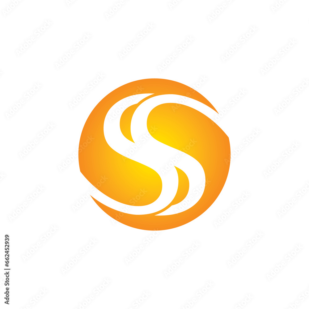 Obraz premium Letter SS typography symbol round circle Logo Design, Brand Identity, flat icon, monogram, business, editable, eps, royalty free image, corporate brand, creative 
