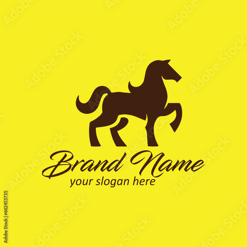 horse racing logo design vector