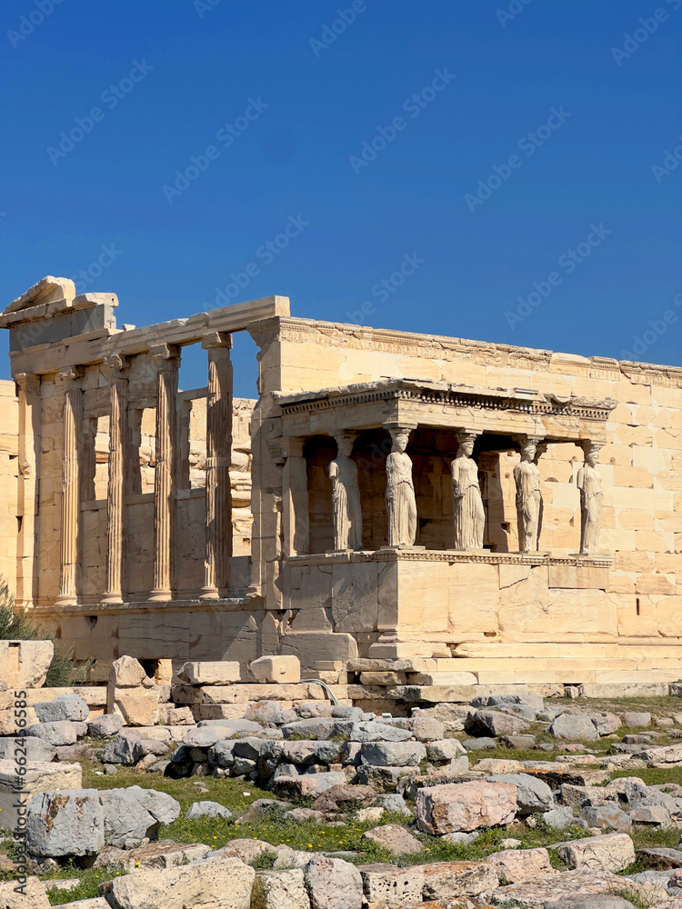 Parthenon on the Acropolis, Athens, Greece, Blue Sky, Architecture