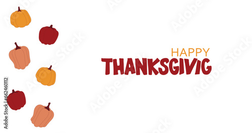 Thanksgiving Day poster for the holiday. Background for postcard, autumn icon. Autumn. Place for text. Vector illustration