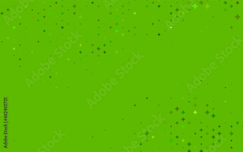 Light Green vector layout with bright stars.