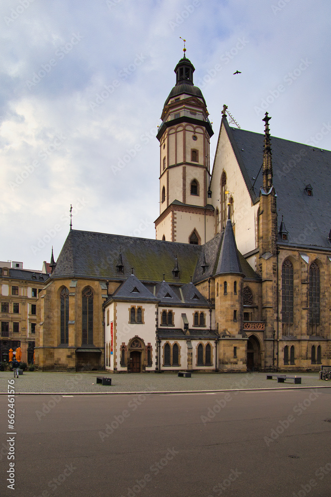 Thomaskirche in Leipzig, Sachsen, Deutschland