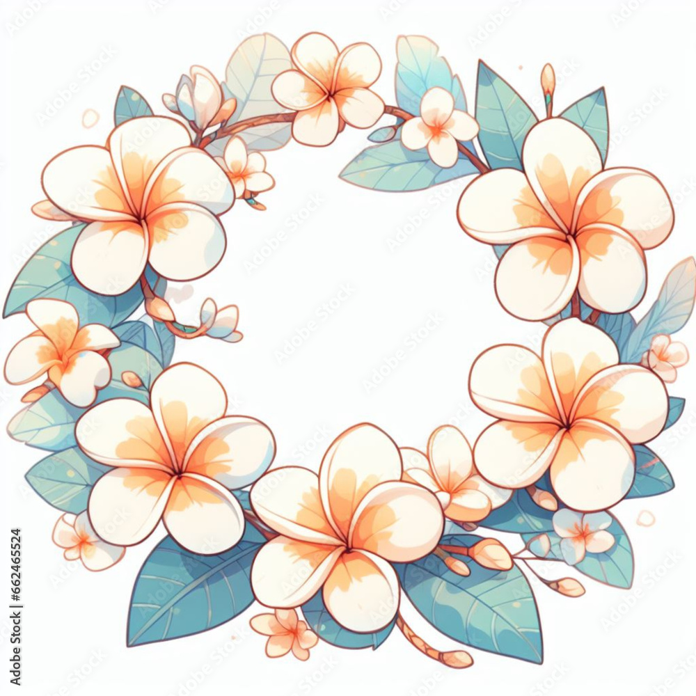 plumeria flower frame plumeria flower frame
