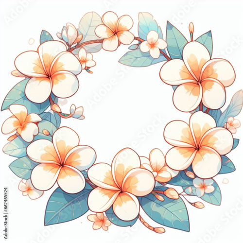 plumeria flower frame