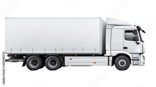 white truck on transparent background