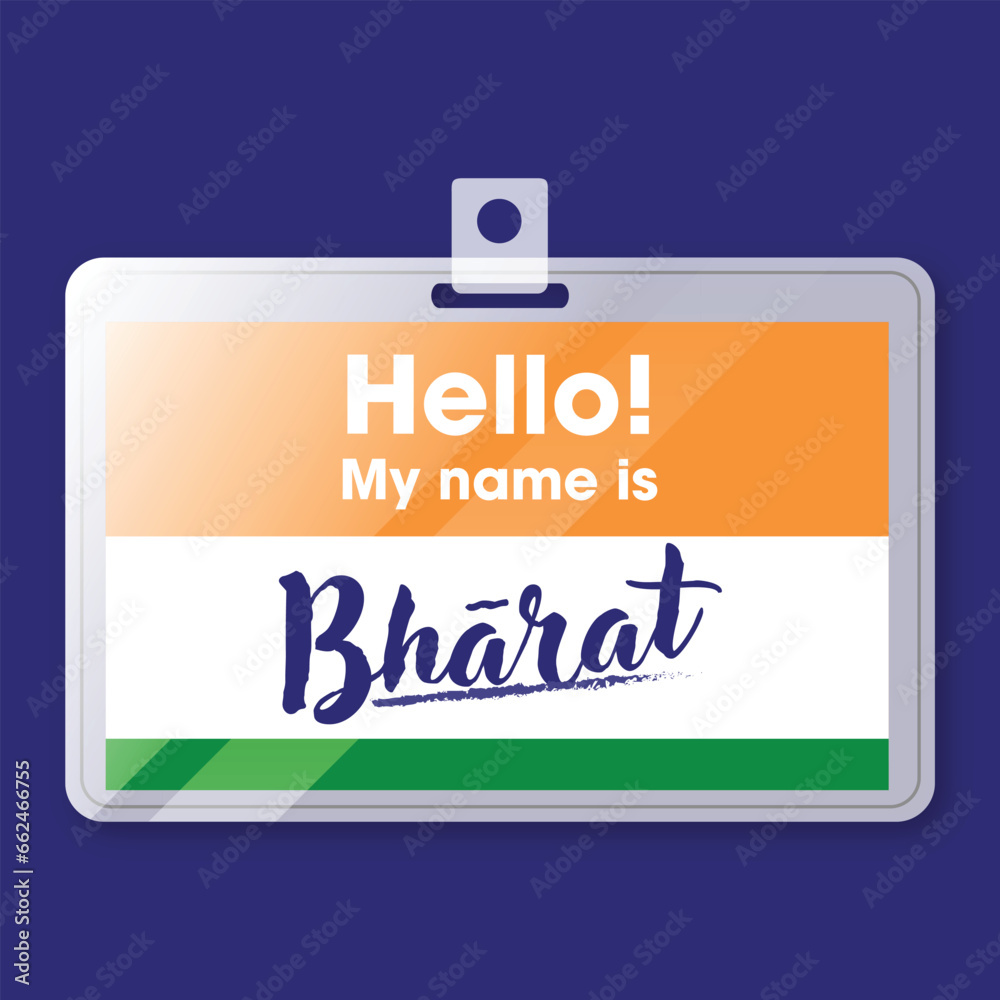 The official name of india is bharat bh rat ga ar jya vector de