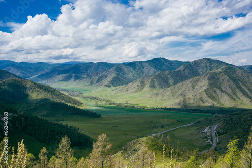 View of the Chike-Taman pass in Chuysky tract. Altai Republic, Russia © Marina