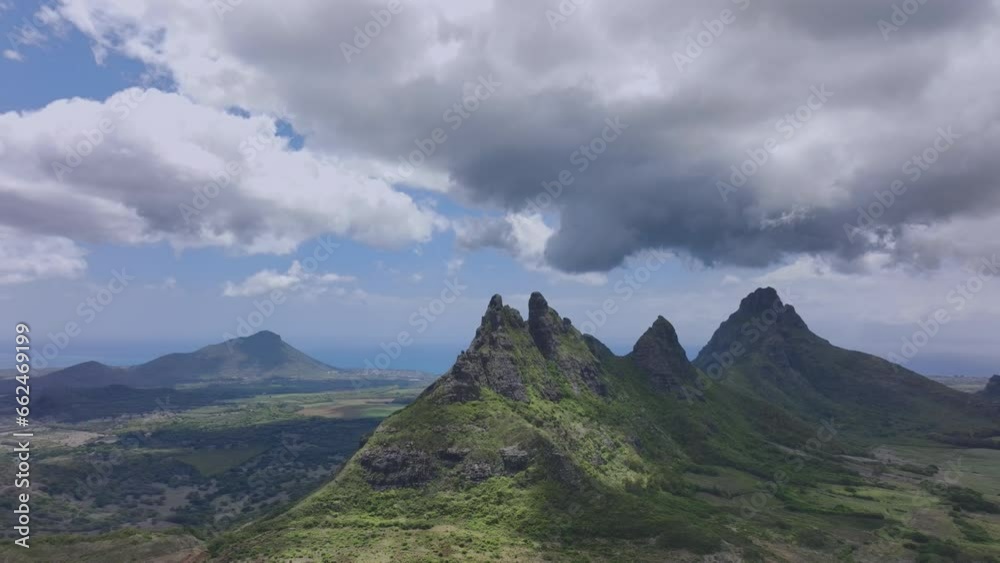 Fantastic Landscapes Of The Green Island Of Mauritius, Aerial View Fantastic Landscapes Of The Green Island Of Mauritius, Aerial View