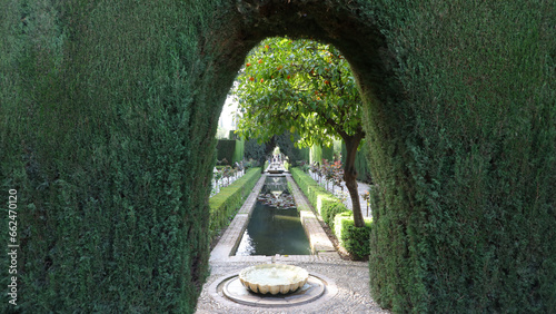 Jardines bajos del Generalife, Alhambra, Granada, Andalucía, España photo