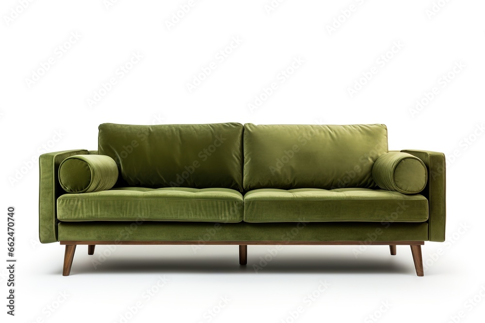Living room in trendy green 2022. The color of the painted walls and the sofa is olive or muted emerald. Luxury space lounge blank of contemporary interior design. 3d rendering Living room in trendy green 2022. The color of the painted walls and the sofa is olive or muted emerald. Luxury space lounge blank of contemporary interior design. 3d rendering