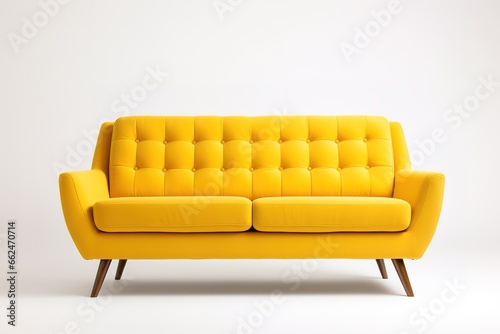 Couch Leather Textile Corner yellow Sofá © Parvez