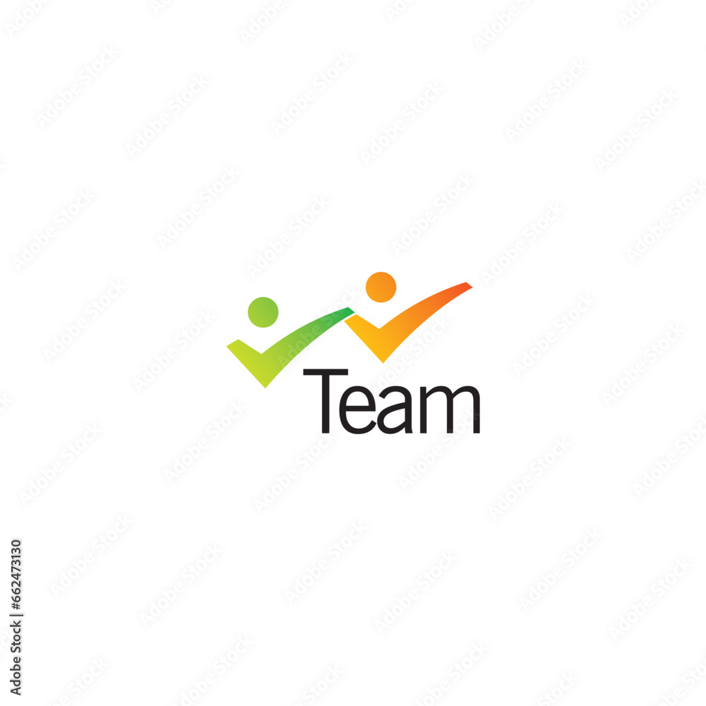 Obraz premium Tick people investment education Logo Design, Brand Identity, flat icon, monogram, business, editable, eps, royalty free image, corporate brand, creative 