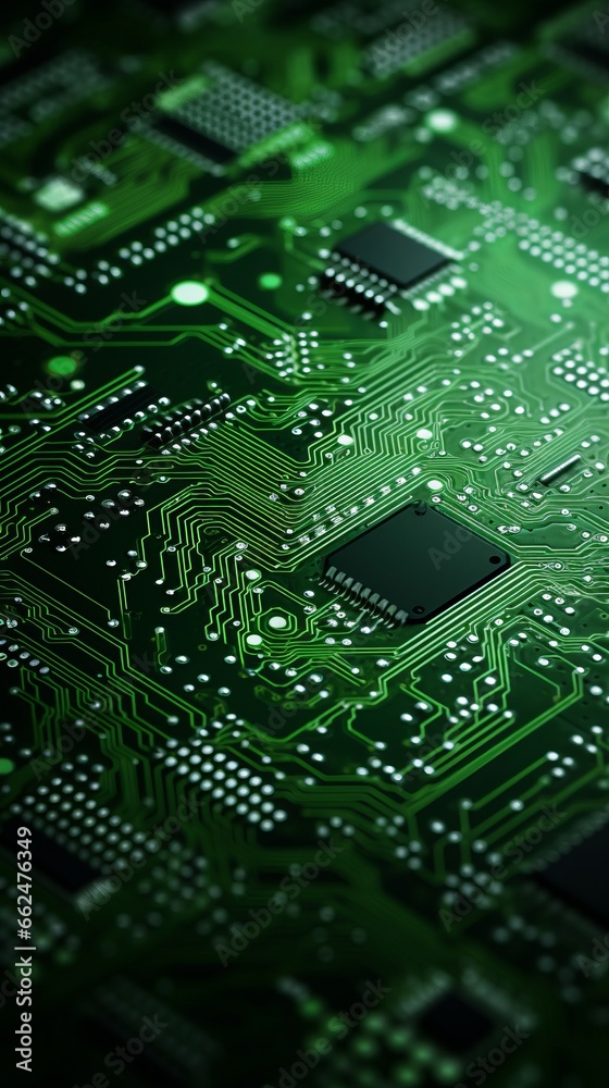 A close up of a computer circuit board