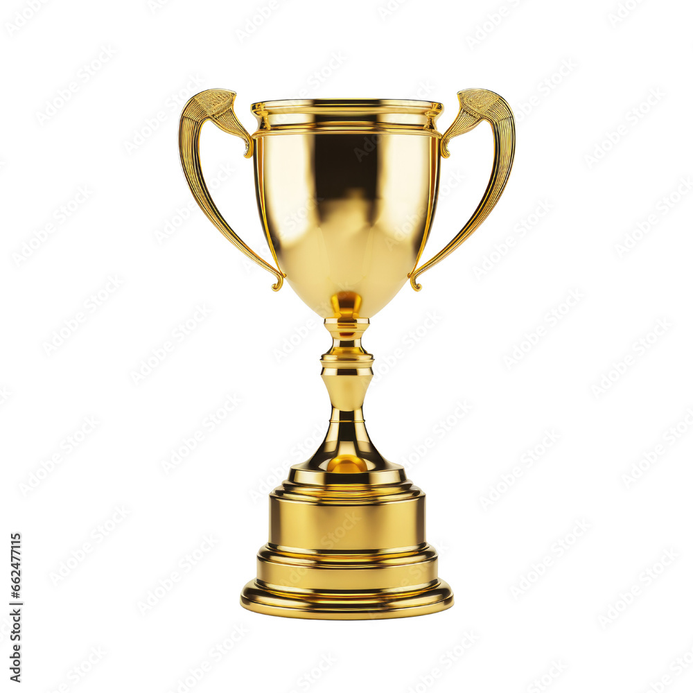 Gold trophy isolated on transparent background. Gold trophy isolated on transparent background.