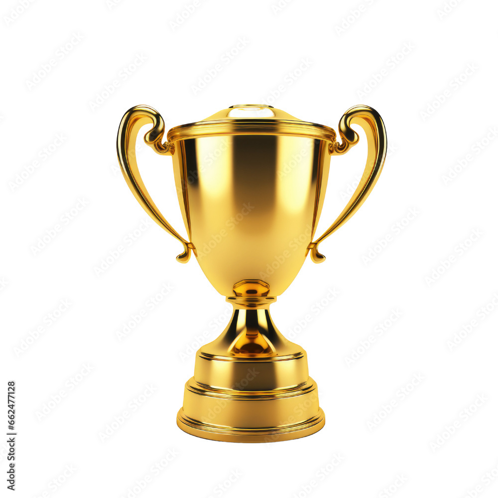 Gold trophy isolated on transparent background. Gold trophy isolated on transparent background.