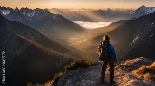 Silhouetted Peaks and Expansive Valleys