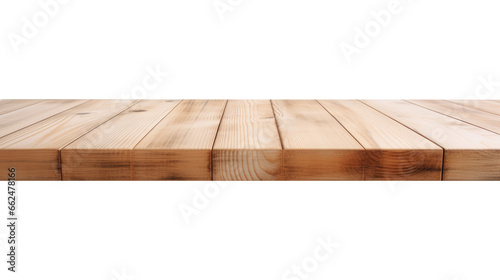 Empty wooden table clipart for design for display product isolated on transparent background.