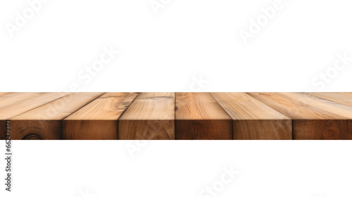 Empty wooden table clipart for design for display product isolated on transparent background.