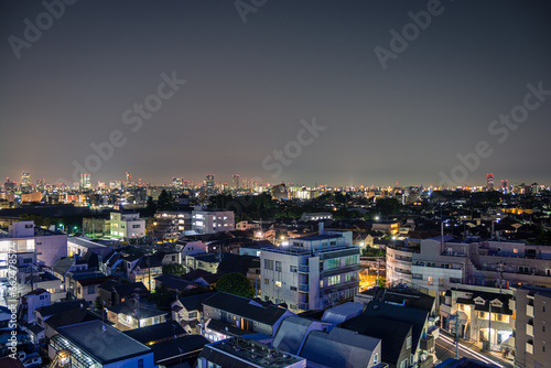 Photography Tokyo skyline by night, Setagaya, Tokyo, Japan