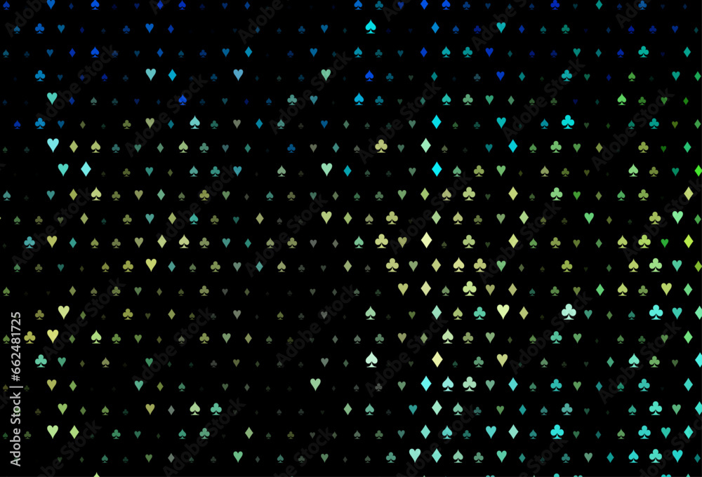 Dark blue, yellow vector layout with elements of cards. Dark blue, yellow vector layout with elements of cards.