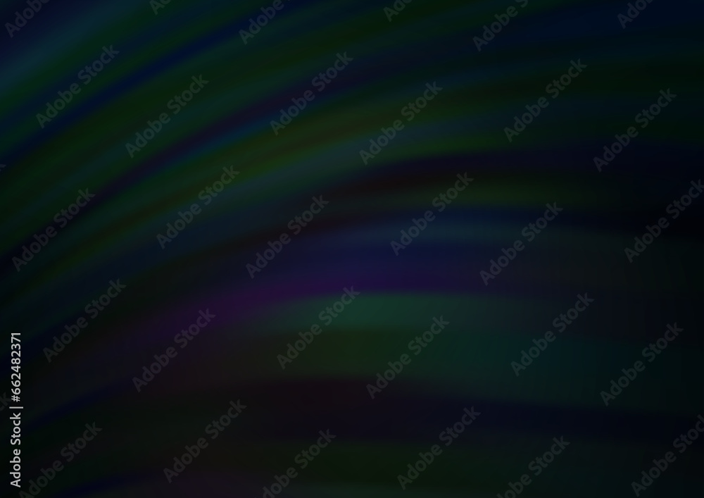 Fototapeta premium Dark Black vector template with bent lines.