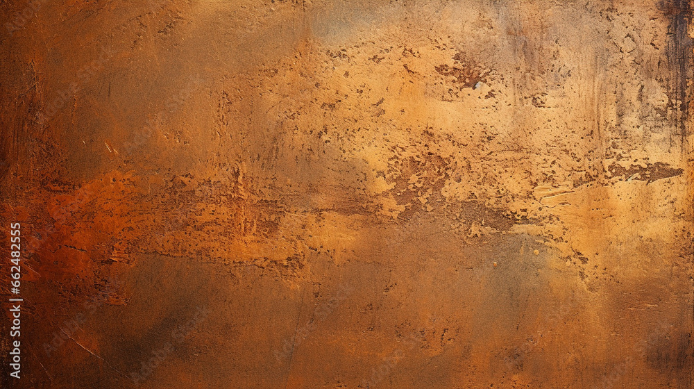 old grunge copper bronze, rustic texture, copper background, texture of a vintage orange,bronze, gold metal - obrazy, fototapety, plakaty 