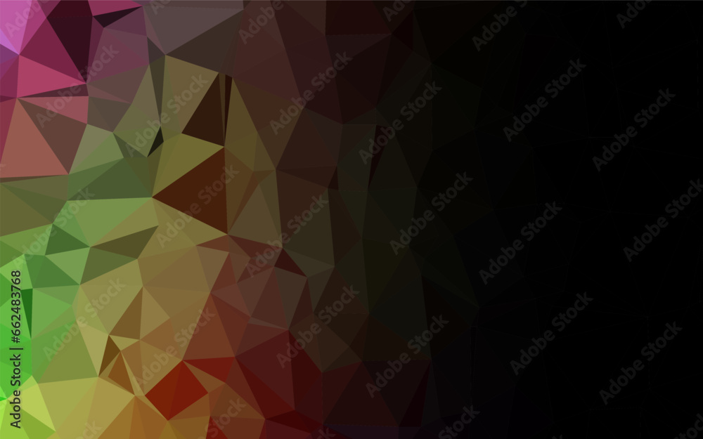 Obraz premium Light Multicolor, Rainbow vector triangle mosaic cover.