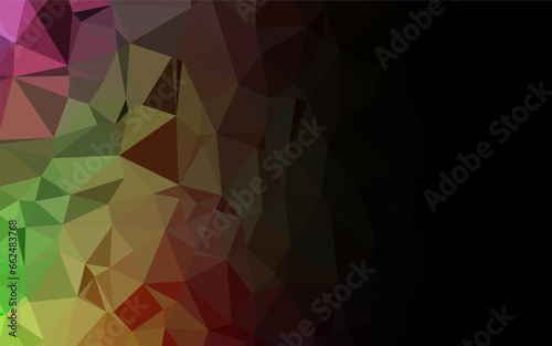 Light Multicolor, Rainbow vector triangle mosaic cover.