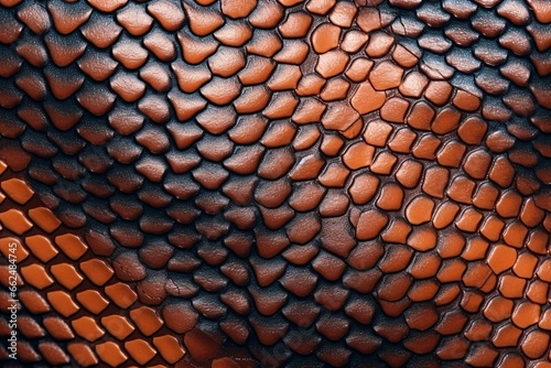Crocodile skin texture. Dragon skin texture as a background. Close-up of the skin of a snake. Abstract background and texture for design. © vachom