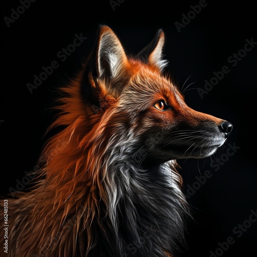 beautyful Foxportrait, ai generated photo