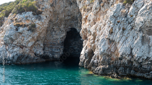 The sea cave located in Demircili bay between the Urla-Seferihisar coast of Izmir, Turkey © Arda ALTAY