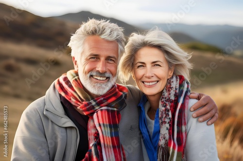 happy senior couple together smiling love traveling together