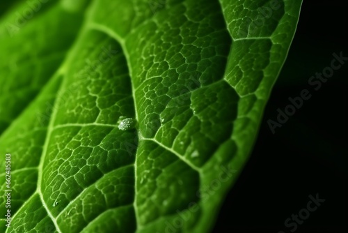 Close up of green leaf texture. Natural background. Macro shot. Close up of green leaf texture for nature background and copy space.