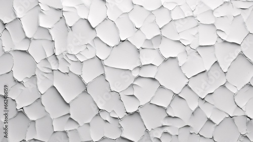 White cracked wall texture. Background for design with copy space for text. Cracks on the surface of the concrete wall. Abstract background for design.