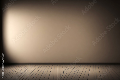 Beige classic wall background with copy space  mock up room  created using generative AI tools