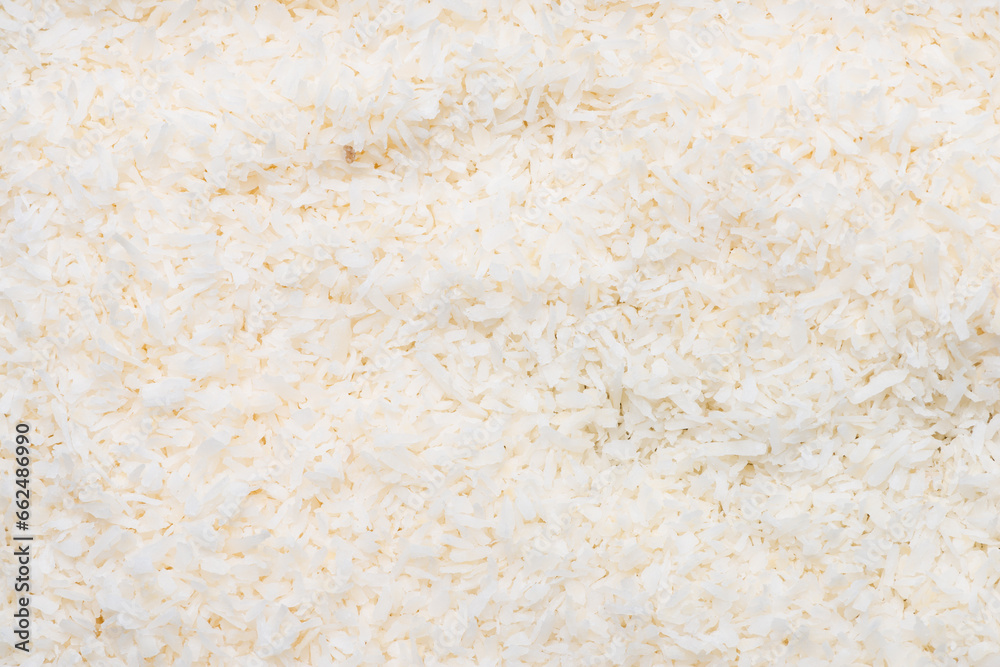 Macro photography of large amount of grated coconut. Macro photography of large amount of grated coconut.
