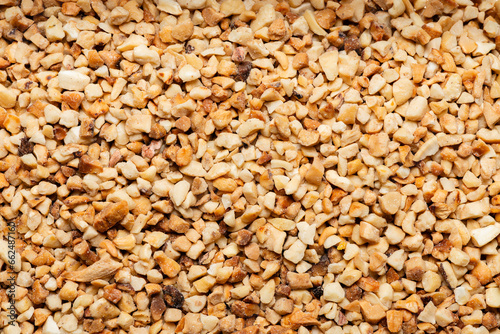 Macro photography of crushed chestnuts